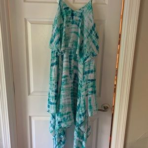 a.n.a. Tiered tie dye dress